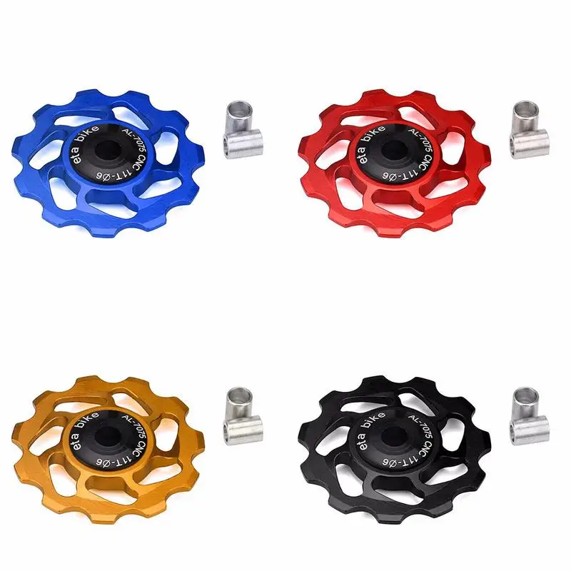 

11T MTB Mountain Bike Rear Derailleur Ceramic Alloy Bearing Pulley Jockey Wheel CNC Guide Roller Bicycle Accessory