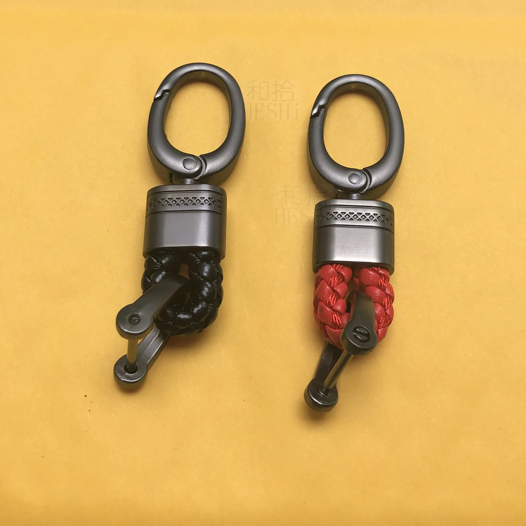 

Car Key Holder Key Rings Key Chain Hand Woven Horseshoe Buckle Keychain Car Keyring Gift Creative Auto Accessories