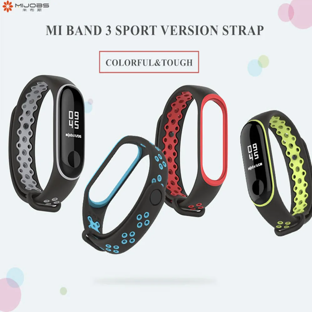 Ремешок для Mi Band 3 силиконовый спортивный браслет band 4 аксессуары mi