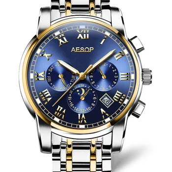 

AESOP Automatic Man Watch Mens watches top brand luxury full steel Mechanical Male Clock Wrist Waterproof relogio masculino