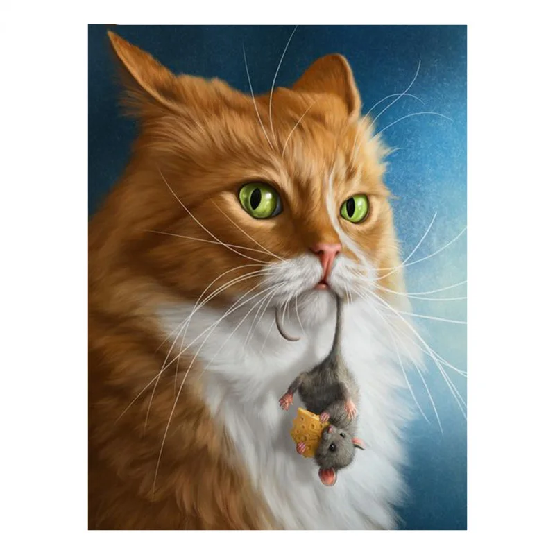 

Full Square/Round DIY Diamond Embroidery Cat 5D Diamond Painting Rhinestone Mosaic Decor HYY