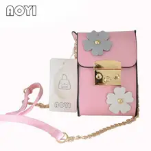 AOYI High Quality PU Handbag Ladies Mini Chain Messenger Bag Small Square Bag Simple Wallet Lady Mobile Phone Bag Sacoche Femme