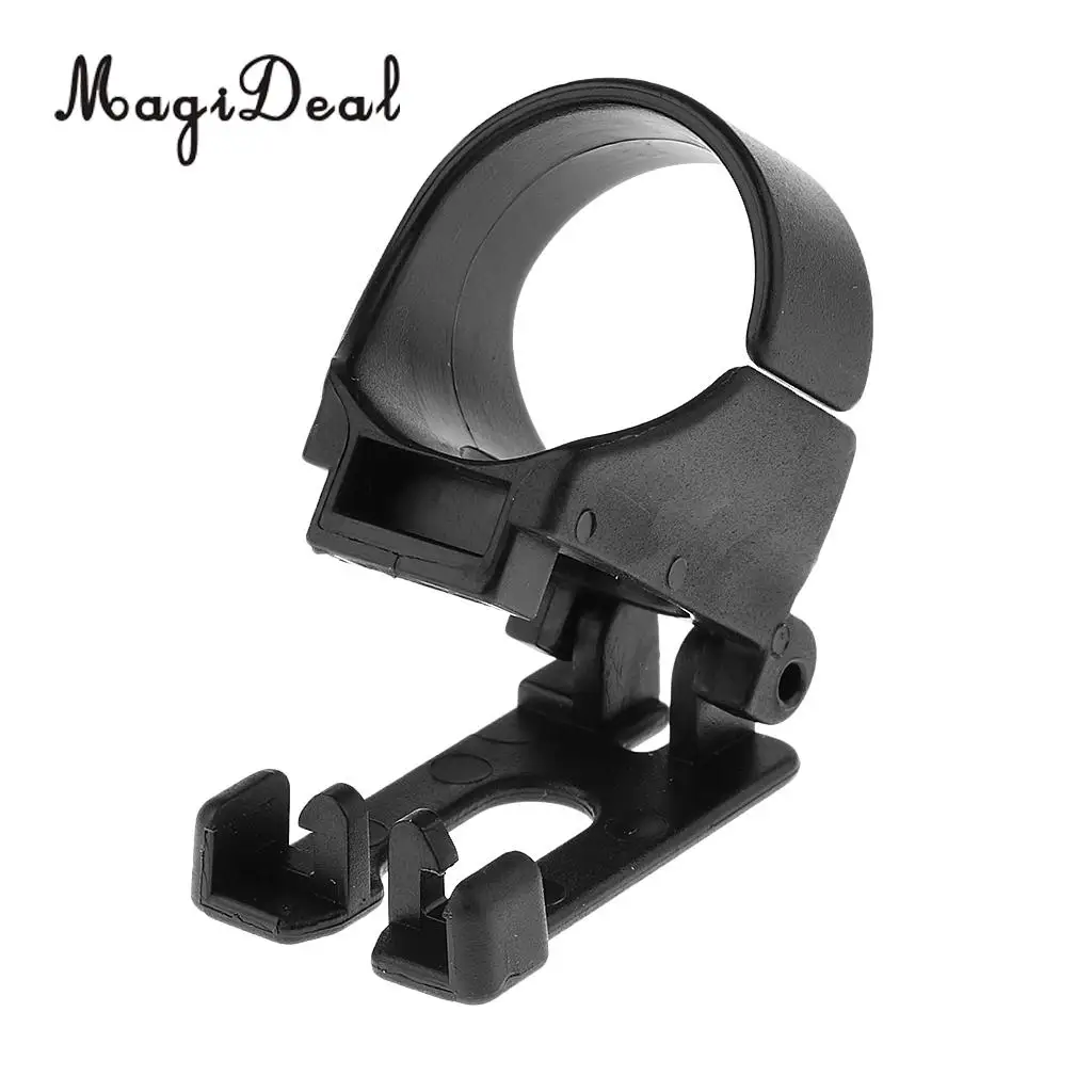 2 Pieces Durable Scuba Dive Universal Plastic Clip Snorkel Keeper Retainer Replacement Snorkeling Equipment (Black)