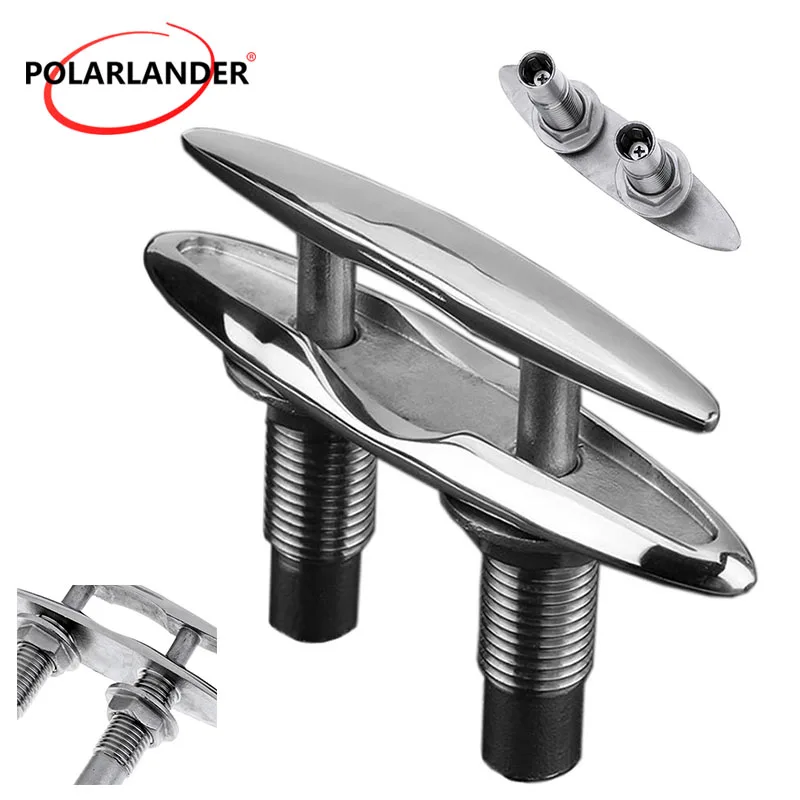 Push-pull 5 дюймовый морской кабель, болт оборудования из нержавеющей стали швартовки док двухслойные аккуратные Cleat Боллард аксессуары 125 мм