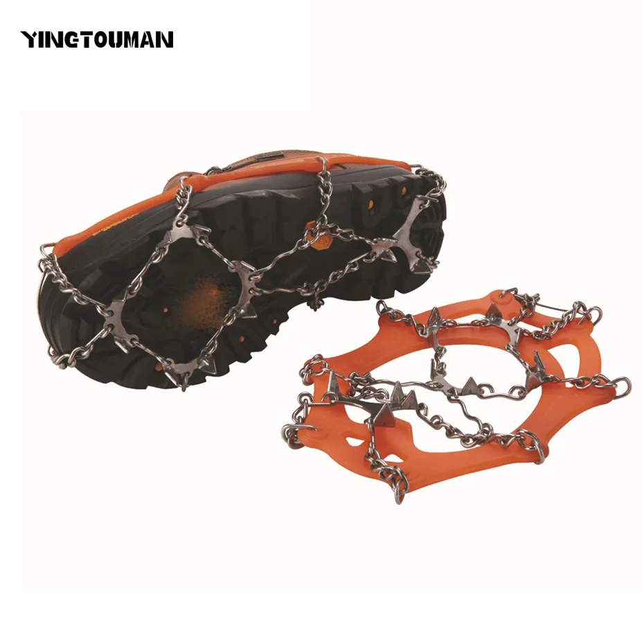 Yingtouman الأشرطة 12-Teeth مكافحة زلة القابض الجليد المرابط الأحذية الرياضية سلسلة سبايك تسلق الثلوج التمهيد قبضة كلاب زينة Yingtouman الأشرطة 12-Teeth مكافحة زلة القابض الجليد المرابط الأحذية الرياضية سلسلة سبايك تسلق الثلوج التمهيد قبضة كلاب زينة