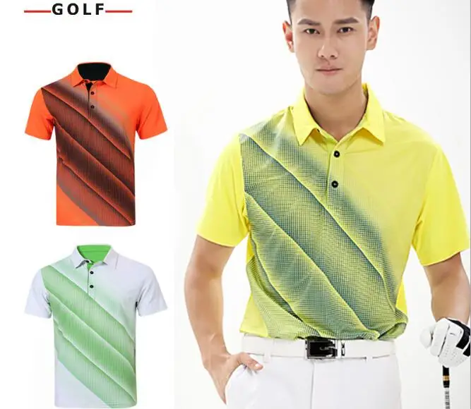 Breathable Quick Dry Golf Shirt Short Sleeve T Shirt Men's POLO Shirt
