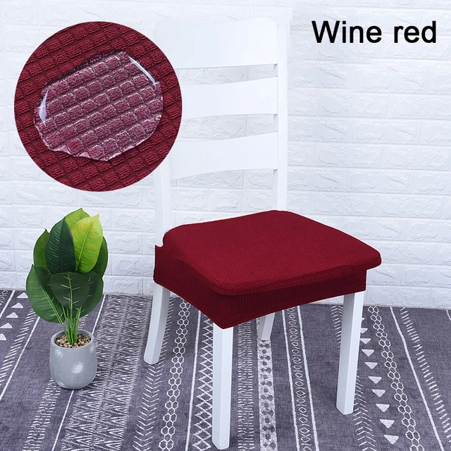 Best Price decorUhome Waterproof Solid Plaid Dining Room Chair Protector Cover Elastic Spandex Polyester Seat Cover kitchen Seat case Best Price decorUhome Waterproof Solid Plaid Dining Room Chair Protector Cover Elastic Spandex Polyester Seat Cover kitchen Seat case