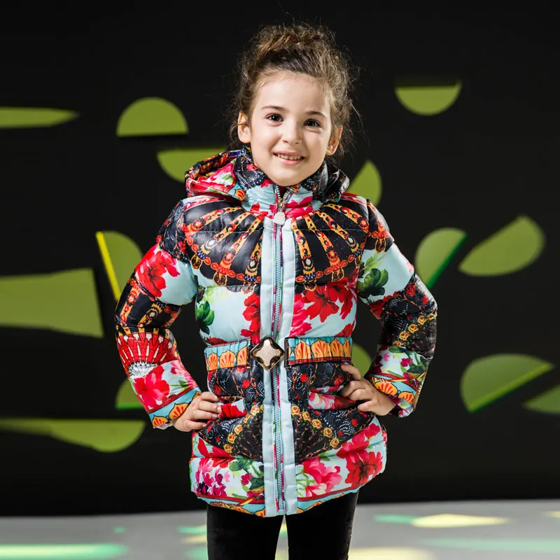 

Childdkivy Girls Winter Warm Jackets 2018 Baby Girls Cotton Padded Coat Flower Print Fashion Clothes Kids Thick Parkas For Girls