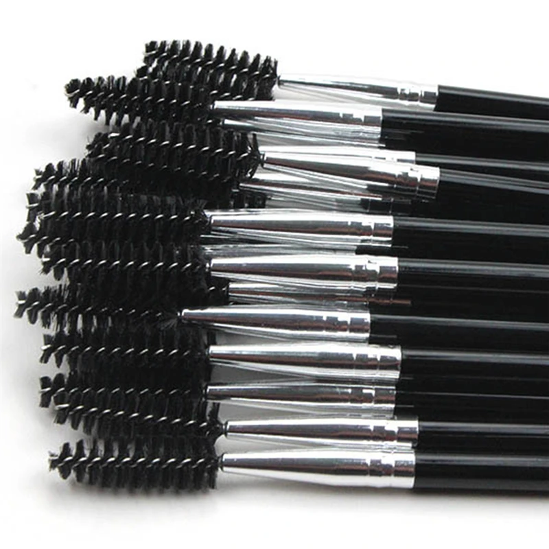 

10PC/pack 14.5cm Black Eyelash Brush Mascara Wands Applicator Brushes Eyelash Comb Brushes Spoolers Women Make Up Brushes Tool