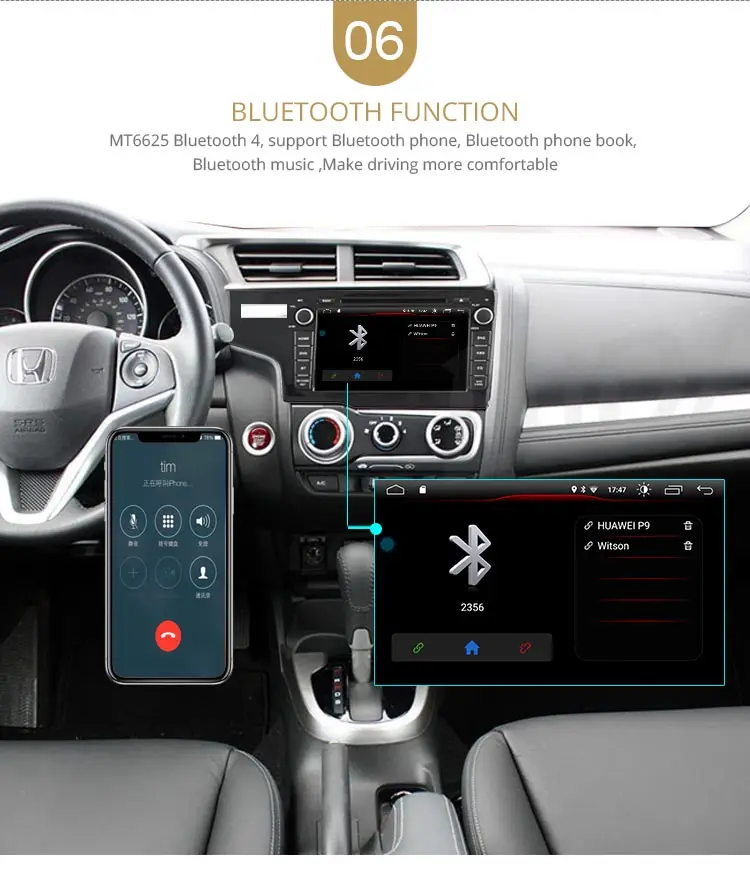 Sale LJDA 1Din Android 9.1 Car Radio For Honda JAZZ FIT 2014 2015 WIFI Car Multimedia Player Stereo GPS Navigation DVD IPS Auto Audio 8