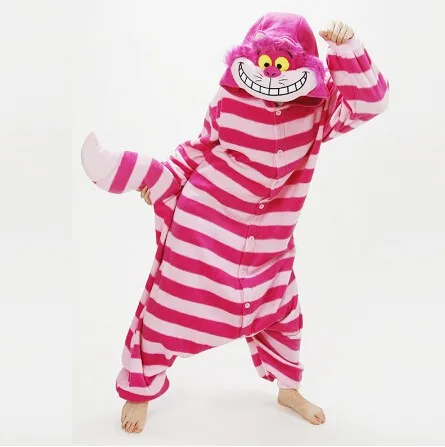 New Arrival Winter Unisex Animal Onesie Pajamas Cosplay Costume Animal Pajamas Adult Sleepwear Cheshire Cat Onesie