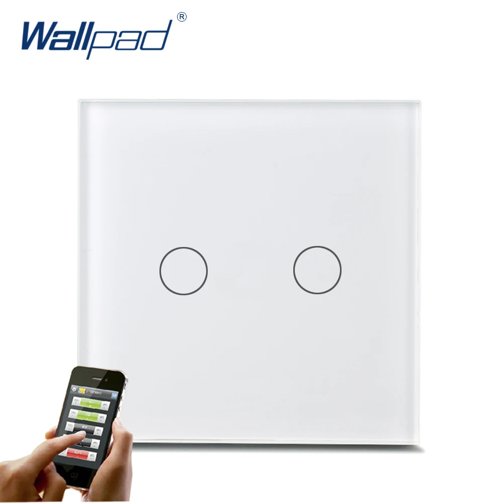 Водонепроницаемый WIFI Wallpad белая стеклянная панель Android/IOS Телефон EU UK 2 Gang