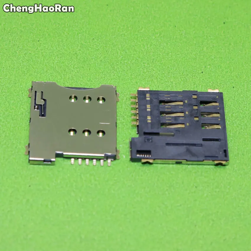 ChengHaoRan Micro SIM 6-контактный разъем для карт детские часы Новые 10 шт. Push-push Тип слот