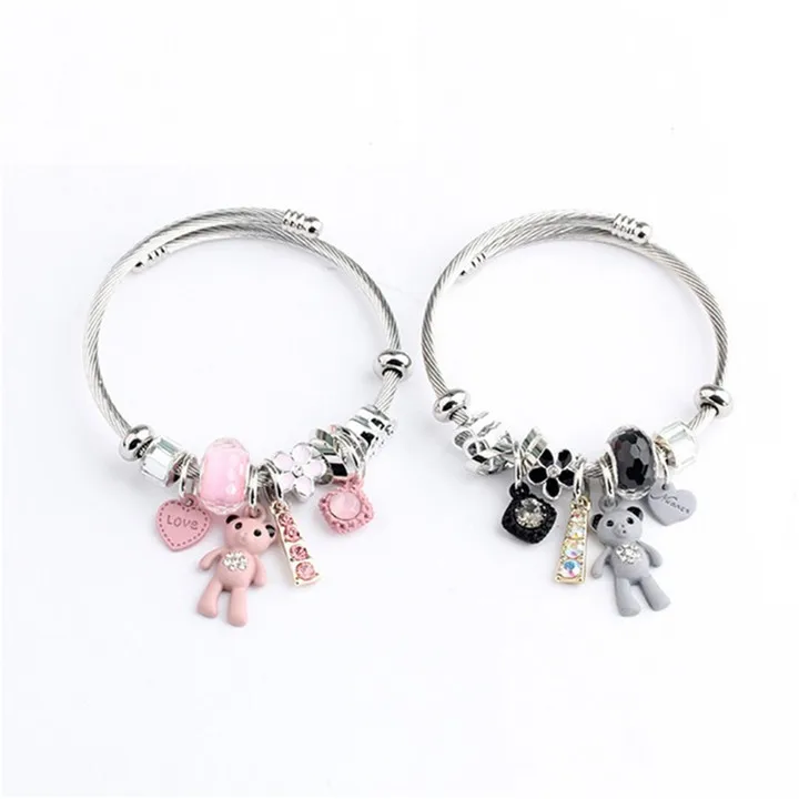 2 Cable Wire Bracelets Bangles Wedding Gifts For Guests Party Supplies Handmade Diy Jewelry Pendant Bracelet Bangle For Women