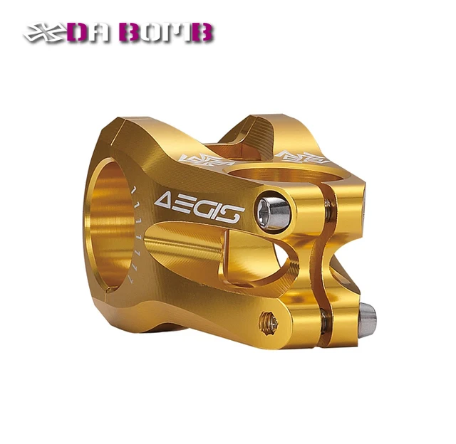 Best price at $106 Cheap DABOMB AEGIS moutain bike MTB FR AM bicycle CNC Aluminum Anodized color stem 31.8mm 50mm length Gold colour