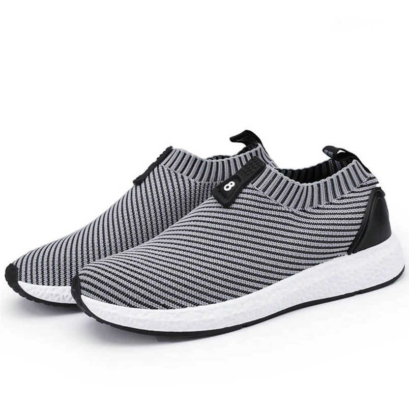Sneakers Men Knit Mesh Shoes Outdoor Fashion Men's Breathable Sneakers Casual Shoes Running Shoes Sports Shoes #FS#4NV08 (2)