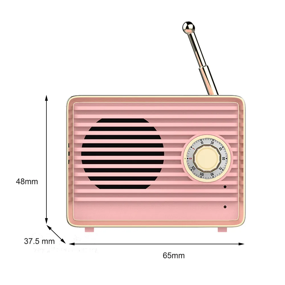 Ретро bluetooth-динамик, Ретро стиль, милый мини bluetooth-динамик, Ностальгический тяжелый бас, 3D стерео объемный HiFi звуковые эффекты