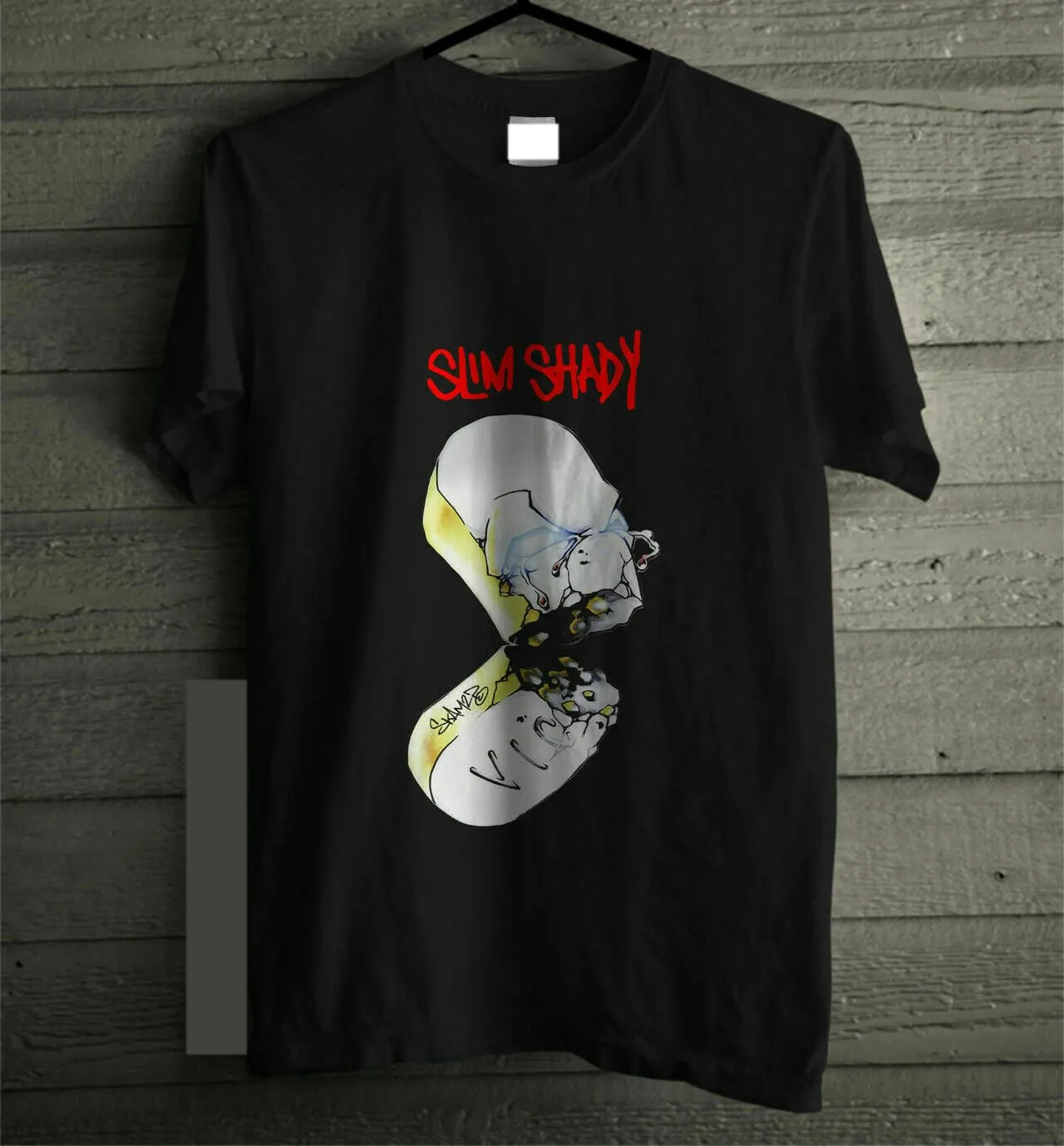 

Free Slim Shady Eminem T-Shirt Men T Shirt Short Sleeve Print Casua Print for Men 2018 Chinese Style Top Tee Plus Size