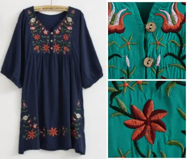 2018 Hot Sale Free Shipping Vintage 70s Mexican Ethnic Floral EMBROIDERED Hippie Blouse DRESS Women Clothing Vestidos Sz In Dresses From Womens 2018 Hot Sale Free Shipping Vintage 70s Mexican Ethnic Floral EMBROIDERED Hippie Blouse DRESS Women Clothing Vestidos Sz In Dresses From Womens