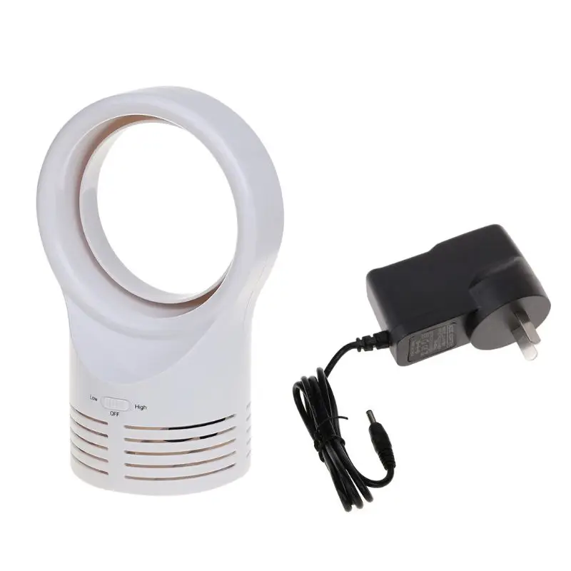 

EU Portable Mini Bladeless Fan Adjustable Two Speed Super Quiet Air Fans For Home Car