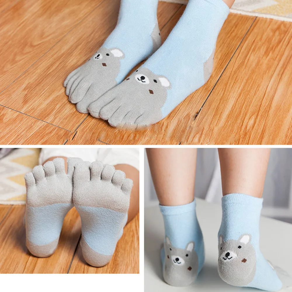 Счастливые носки женские зимние детские лоскутные носки с животными носки с пятью пальцами хлопчатобумажные забавные носки grappige sokken