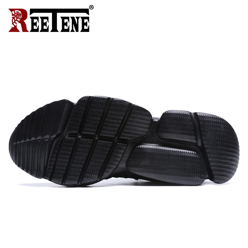 REETENE حذاء كاجوال الرجال 2019 تنفس شبكة الرجال رياضية ضوء الصيف حذاء رجالي الدانتيل متابعة حذاء مسطح المدربين Chaussure أوم