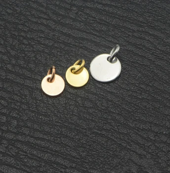 

50Pcs Stainless Steel Small Round Tag Pendant for DIY Necklace Bracelet Chain Tail Small Tag Jewelry Making Supplies Accessories