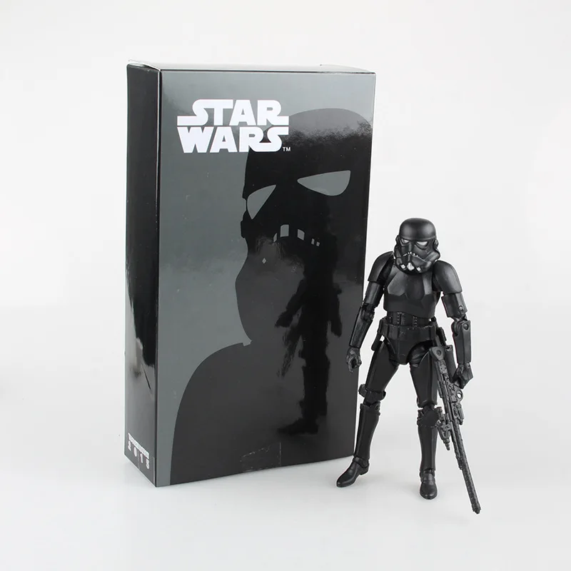 

Star War Black Stormtrooper PVC Action Figures Collectible Model Toys 15.5cm KT1977