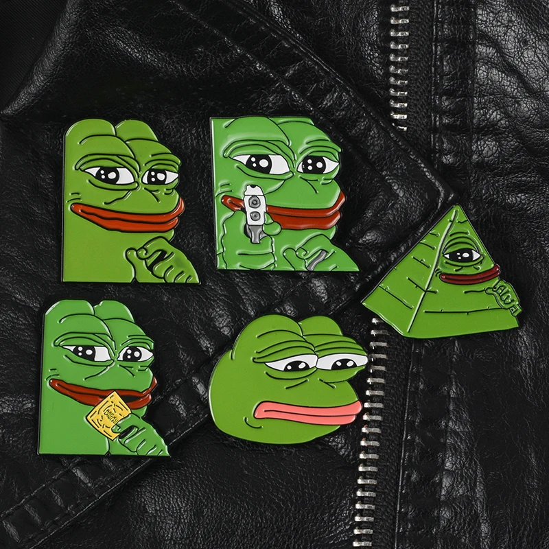 11 стилей Pepe feels bad man нагрудные булавки Sad Броши лягушка счастливая лягушка значки Pepe meme джинсовые куртки Сумки шляпы рюкзак аксессуары