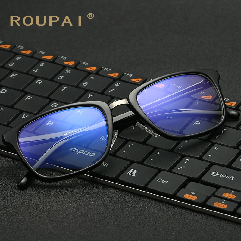 

RBEWTP TR90 Frame Anti Blue light Goggles Reading Glasses Radiation-resistant clear Glasses Computer Gaming eyeglasses Eyewear