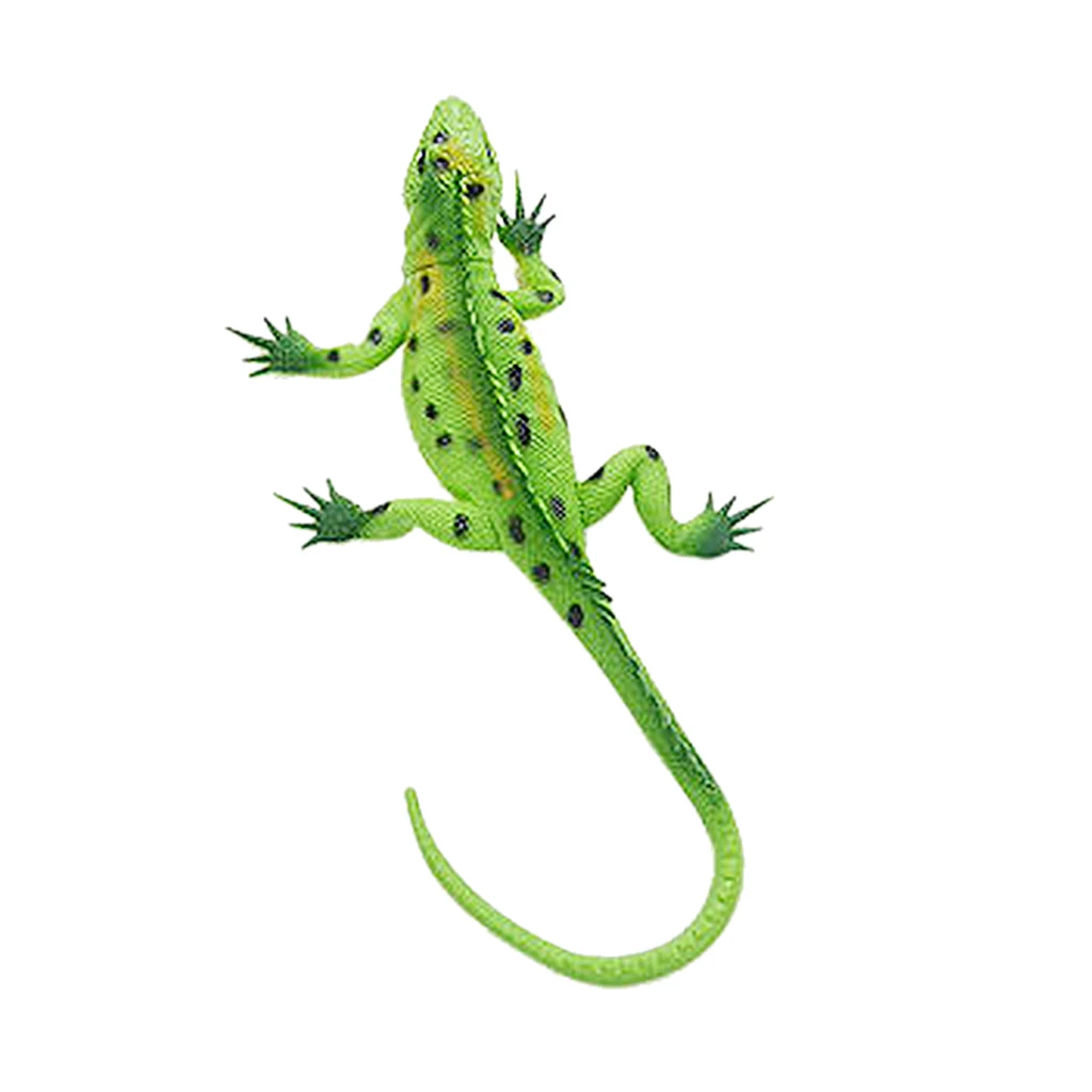 Kids Science Educational Vivid Reptile Toys Animal Rubber Lizard Model Action Figure Toy Gift - Green