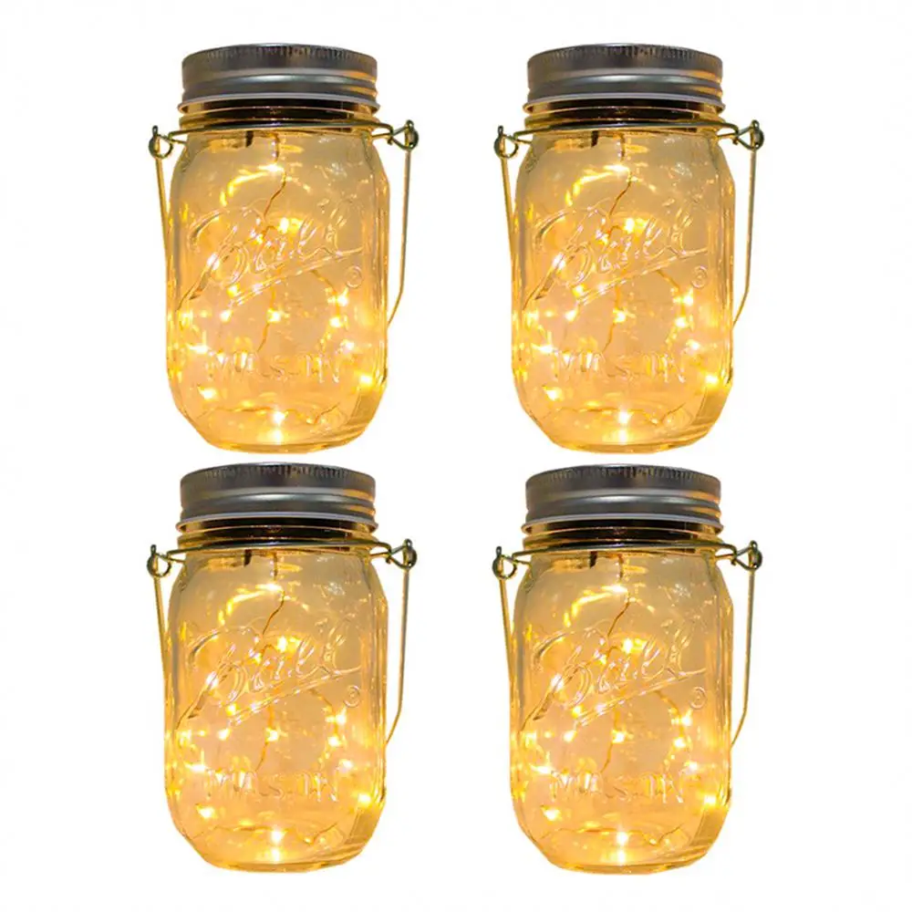 20 LED Solar Fairy Lights Mason Jar Lid Lamp Xmas Outdoor Garden Decoration 2M