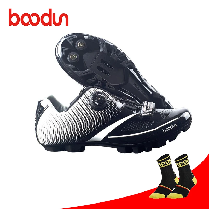 Мужская велосипедная обувь BOODUN, обувь для шоссейного велосипеда, обувь для горного велосипеда, светоотражающие велосипедные кроссовки, обувь для верховой езды