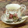 European - style ceramic cups 3 sets of creative bone china English coffee cup disc afternoon tea cups 200ML ► Photo 3/4