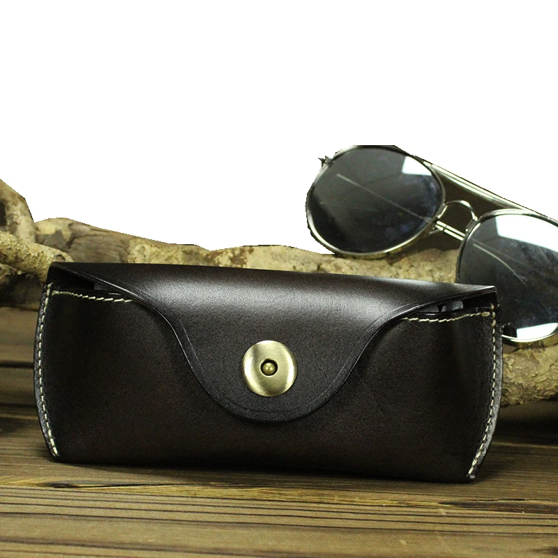 Eyeglasses Box Hard genuine leather luxury spectacles case high grade