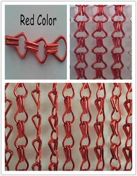 

red color chain mesh curtain