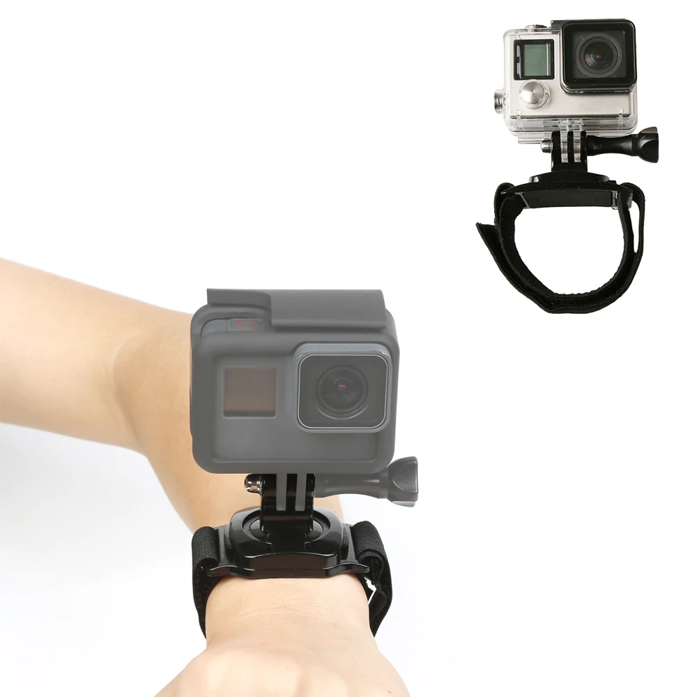 

SHOOT 360 Degree Rotation Hand Wrist Strap Mount for Gopro Hero 7 5 6 4 Session Xiaomi Yi 4K SJCAM SJ6 Eken h9 Go Pro Accessory