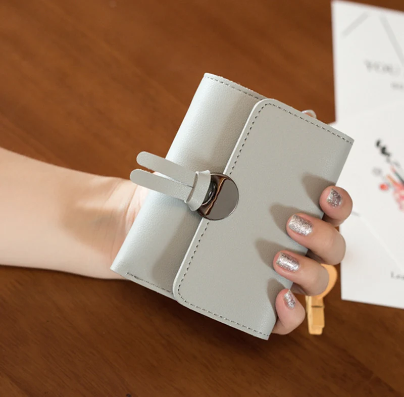 Women Short Wallet PU Leather Mini Female Money Purse New Fashion Foldable Credit Card Holder Lady Coin Bags Girl Wallets WT0121 (3)
