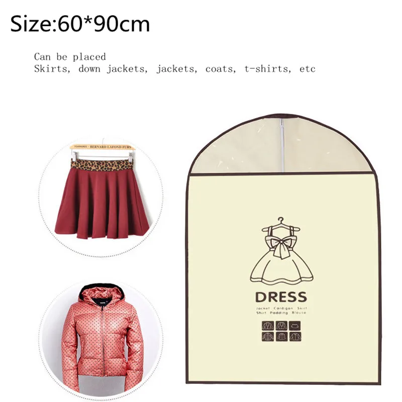 XZJJA 1 قطعة صندوق تخزين ملابس حقيبة معطف الملابس الملابس شنقا الغبار غطاء بدلة عمل حامي حقيبة حالة السفر المنظم