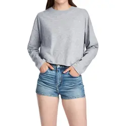 Blusas Femininas Мода 2019 г. для женщин короткий отрезок пуловер повседневные короткие топы сплошной круглый средства ухода за кожей шеи Футболка с