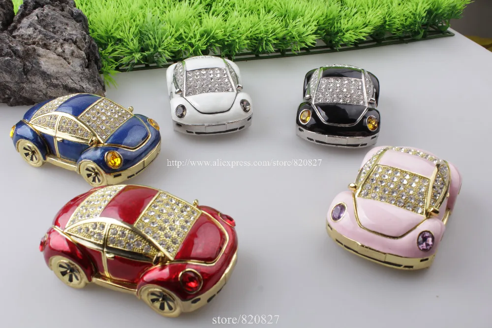 antique European car storage box old car decoration upscale miniature cars crafts jewelry box Metal Car Trinket Box Gift Box small gift antique car ornaments flower pattern retro chinese style sachet embroidery bag jewelry bag bedroom decoration