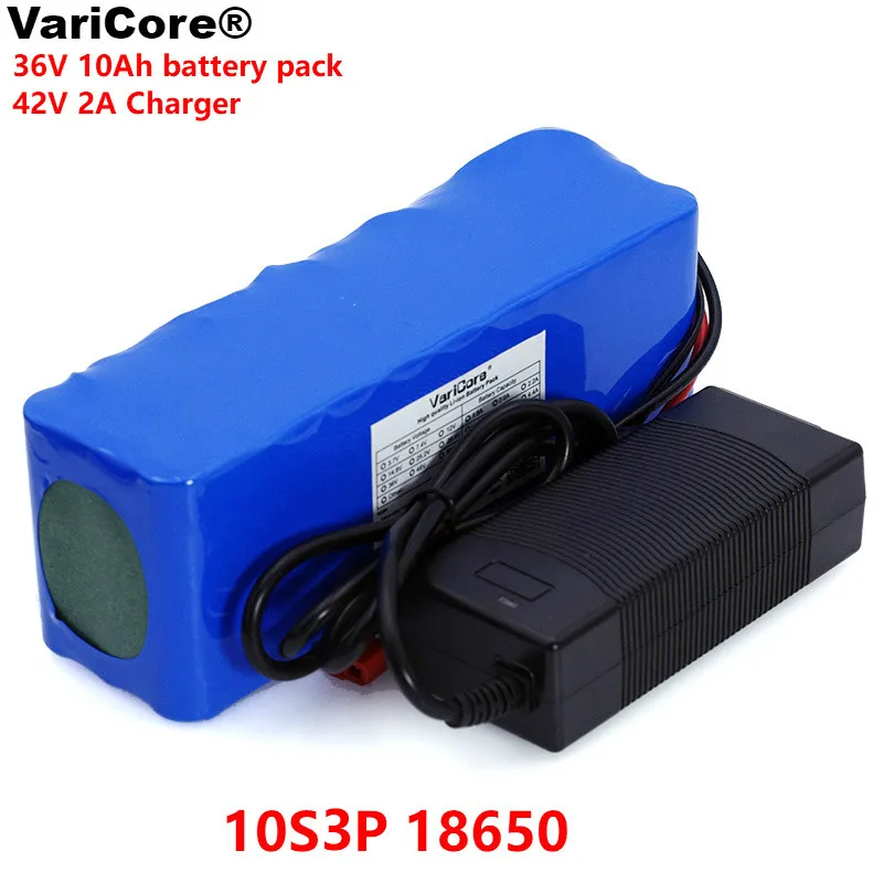 

36V 10000mAh 500W High Power and Capacity 42V 18650 Lithium Battery Motorcycle Electric Car Bicycle Scooter with + 2A Charger