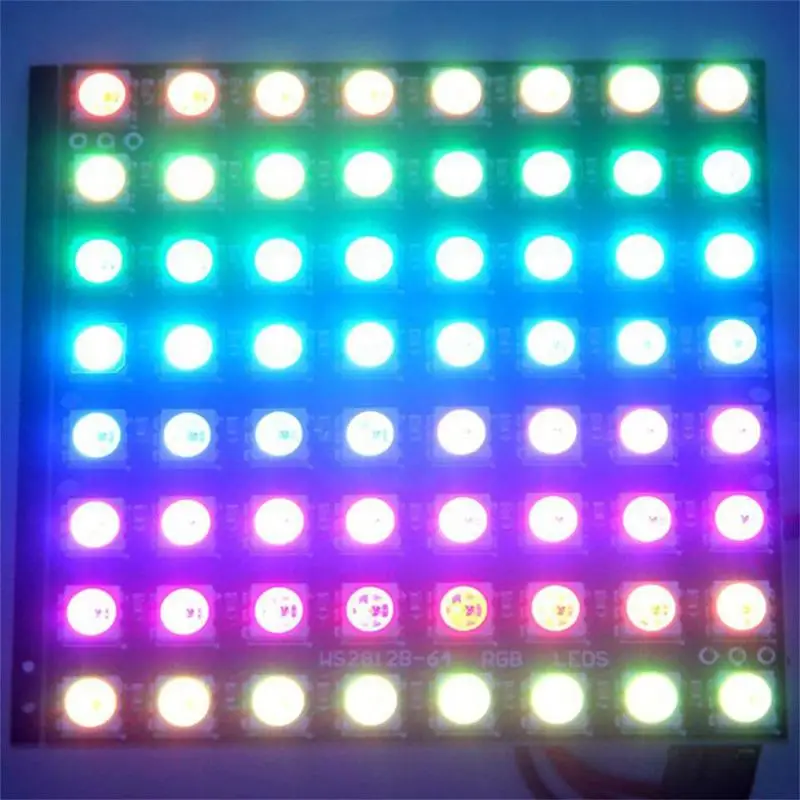 

WS2812B 8x8 64-Bit Full Color 5050 RGB LED Lamp Panel Light Lamp Square Shape LED Ceiling Panel Light for Arduino