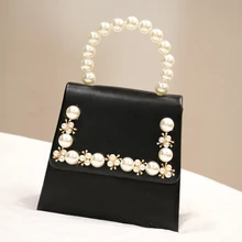 Весенняя женская кожаная сумка с жемчужинами и бриллиантами, модные женские сумки Waxy, брендовая дизайнерская сумка на плечо, роскошная сумка, сумки