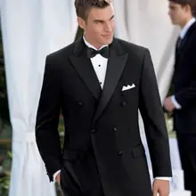 Пиджак+ штаны+ галстук-бабочка+ носовые платки) черные двойные приталенные пиджаки Custome Homme мужские костюмы приталенный костюм модные костюмы высокого качества