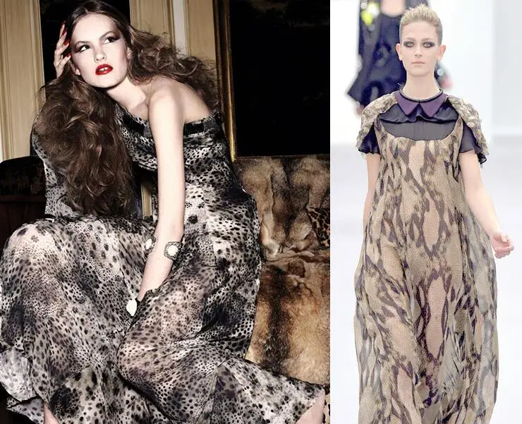 

Summer silver-plated Jacquard weave chiffon fabric dress animal pattern polyester textiles fabric Process Field battle C671