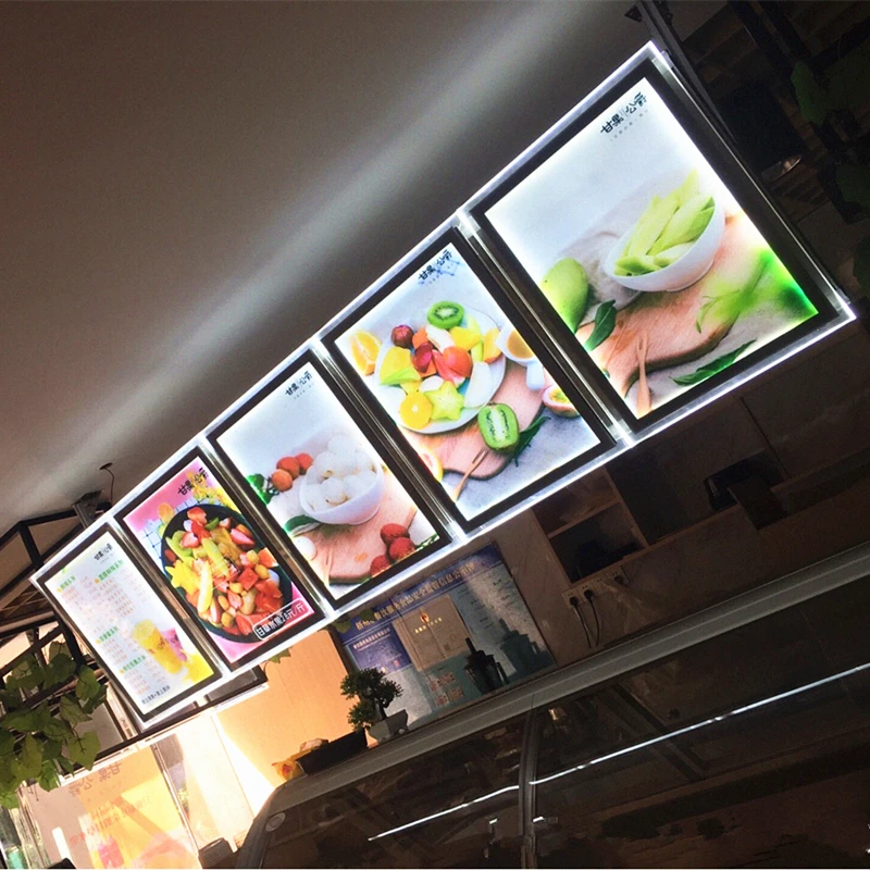 

5PCS TAKEAWAY ACRYLIC FRAME MENU LIGHT BOX SIGN LED SIGN BOARDS A2 LED MENU SCREENS PANELS FOR RESTAURANT