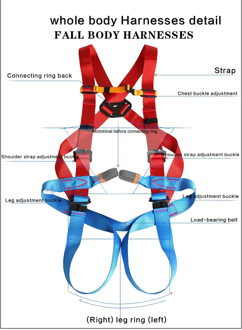 Одежда высшего качества Xinda Профессиональный наружная скалолазание высотные полное тело ремня безопасности жгуты