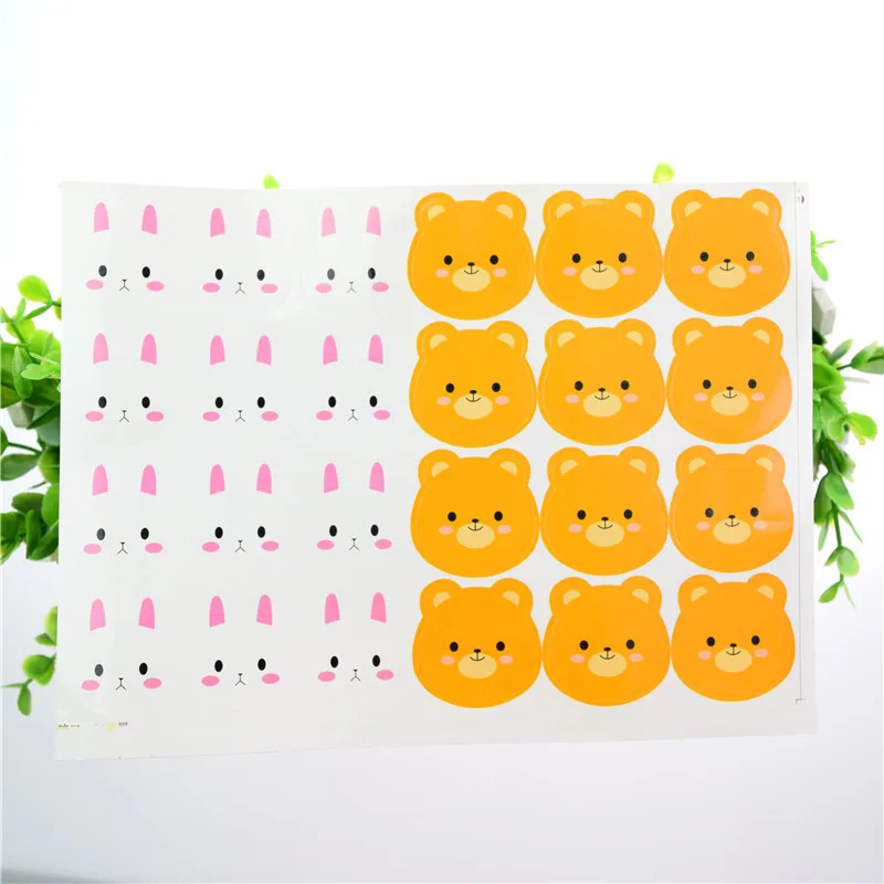 Seal Stickers Rabbit Bear Handmade DIY Seal Sticker Scrapbooking Envelopes packaging Label Cake Wrapping Baking Party
