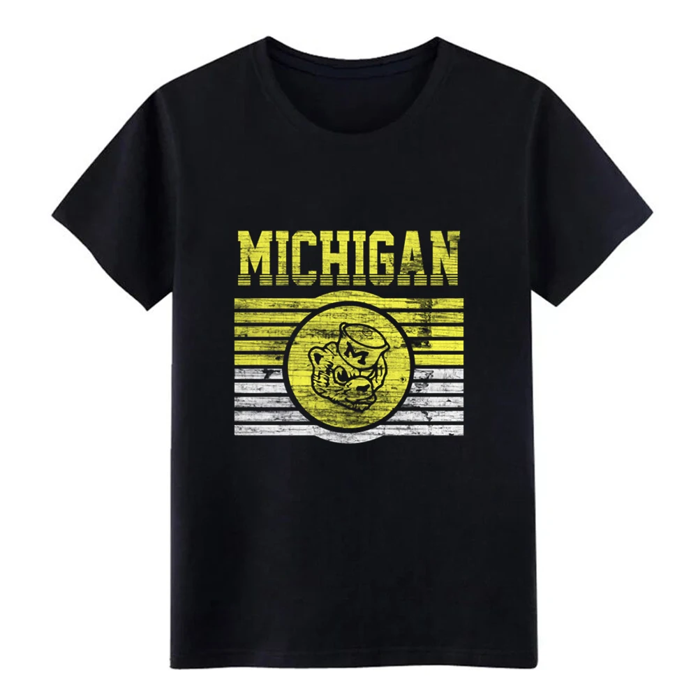 Мужская футболка Michigan Wolverines с героями мультфильмов короткий рукав большие